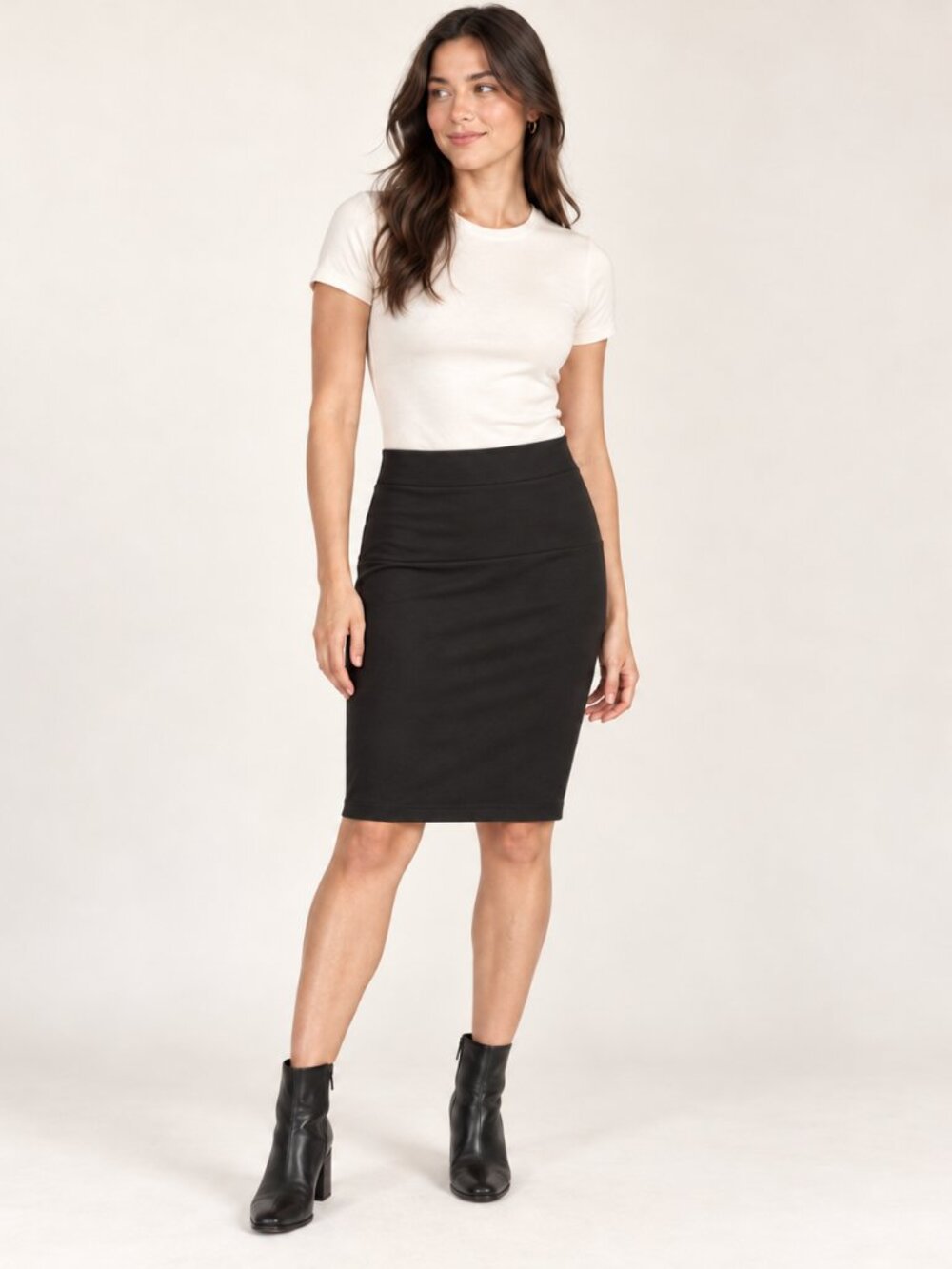 Wilfred Black Knee Length Pencil Skirt XS